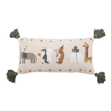 Bloomingville Valentin Kissen, Grün, Baumwolle, L60xB30 cm im Sale